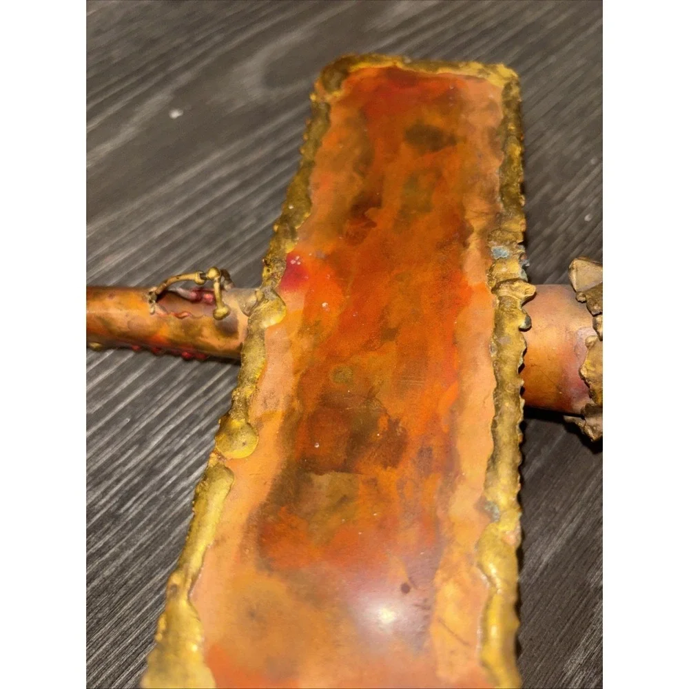 Metal  Airplane Copper Tin Art‎ Works Vintage Plane